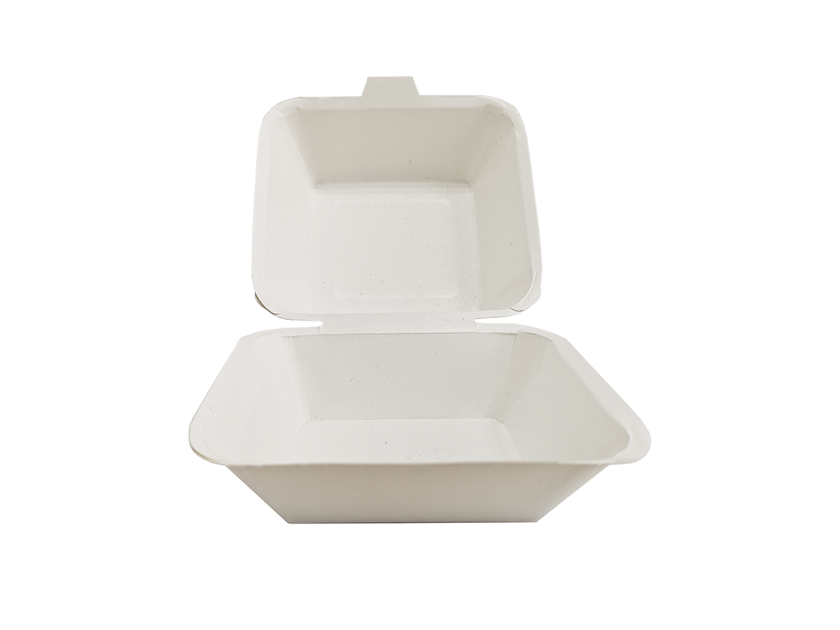 Caserola meniu carton ALB Hamburger mediu 440 ml 125 buc/set CARTON+PE 
